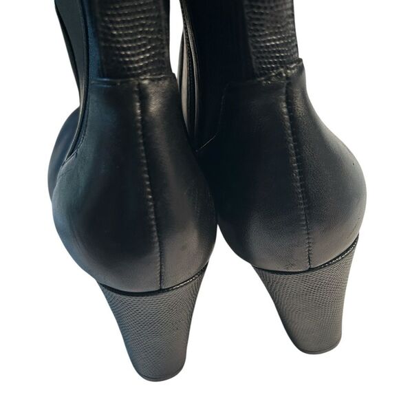 Donald J Pliner Black Platform Leather Boots(Size 10M) - Picture 9 of 11